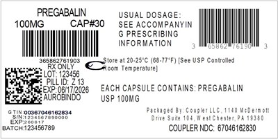 Label (65862 761 90 Pregabalin 100mg 67046 1628 30)
